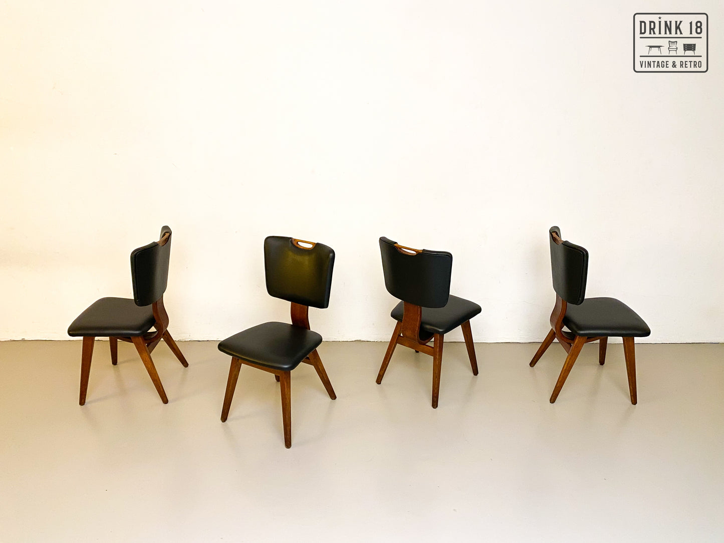Vintage - Vier Eetkamerstoelen #1