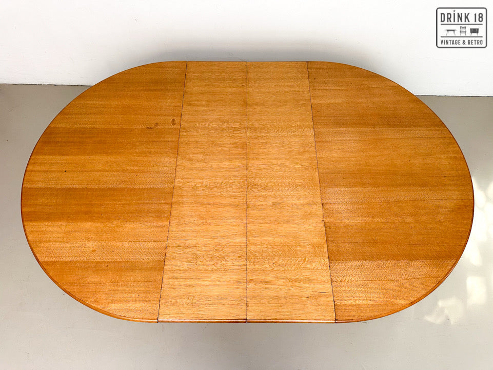 Vintage - Verlengbare ronde eettafel XL