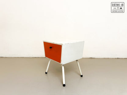 Vintage - Set van 50s nachtkastje en tafeltje