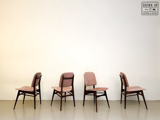 Vier vintage eetkamerstoelen - Louis van Teeffelen
