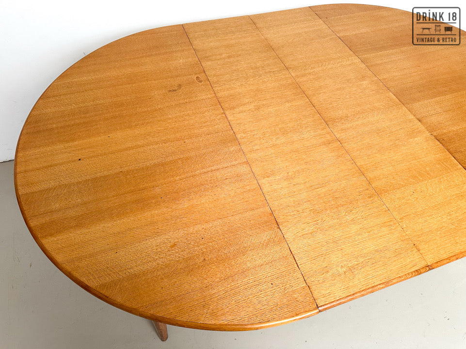 Vintage - Verlengbare ronde eettafel XL