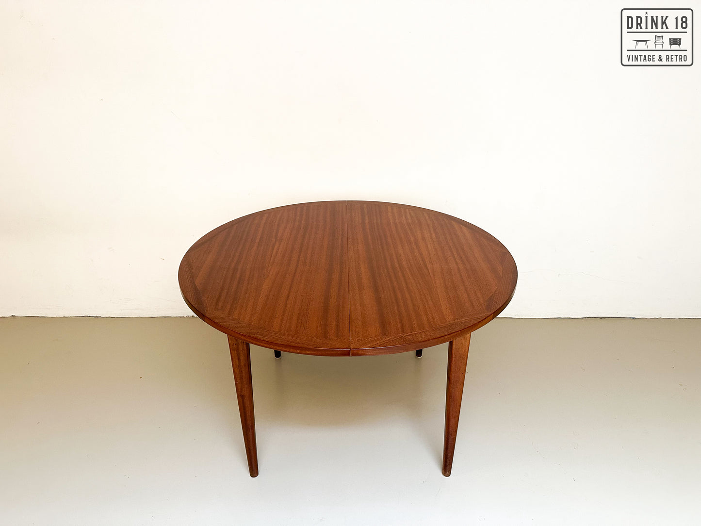 Vintage - Verlengbare ronde eettafel XL #1