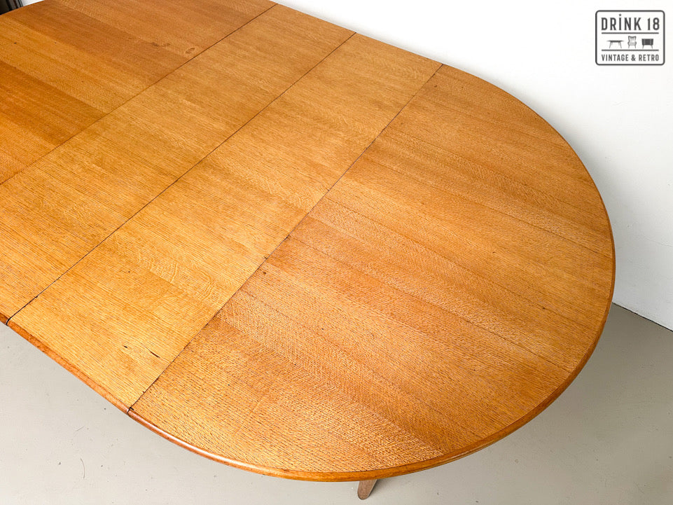 Vintage - Verlengbare ronde eettafel XL