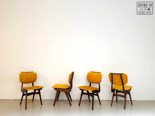 Vier vintage eetkamerstoelen (Sun) - Louis van Teeffelen
