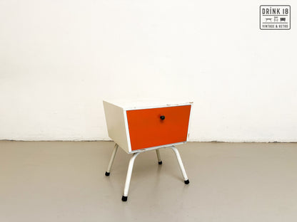 Vintage - Set van 50s nachtkastje en tafeltje