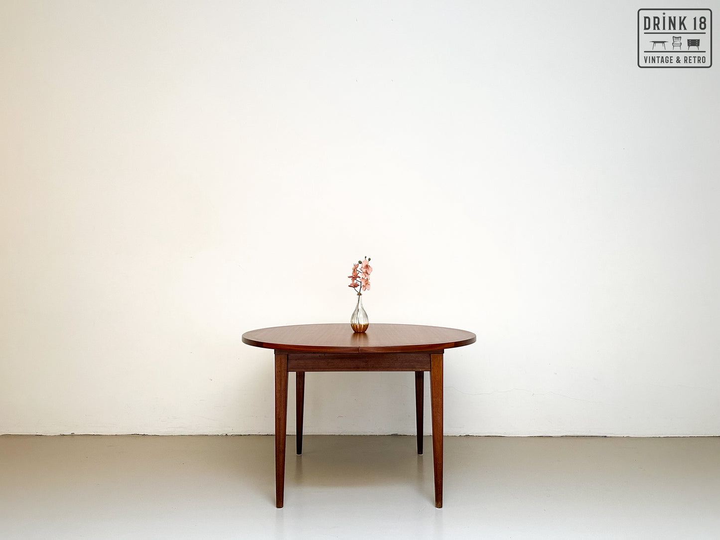 Vintage - Verlengbare ronde eettafel XL #1