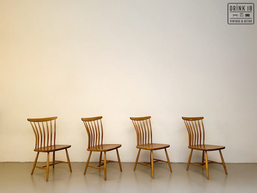 Zes Akerblom Spijlenstoelen - Bengt Akerblom & Gunnar Eklöf