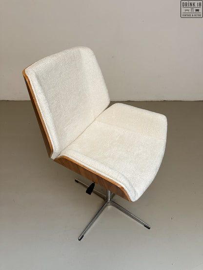 Vintage - Bureaustoel (off-white bouclé)