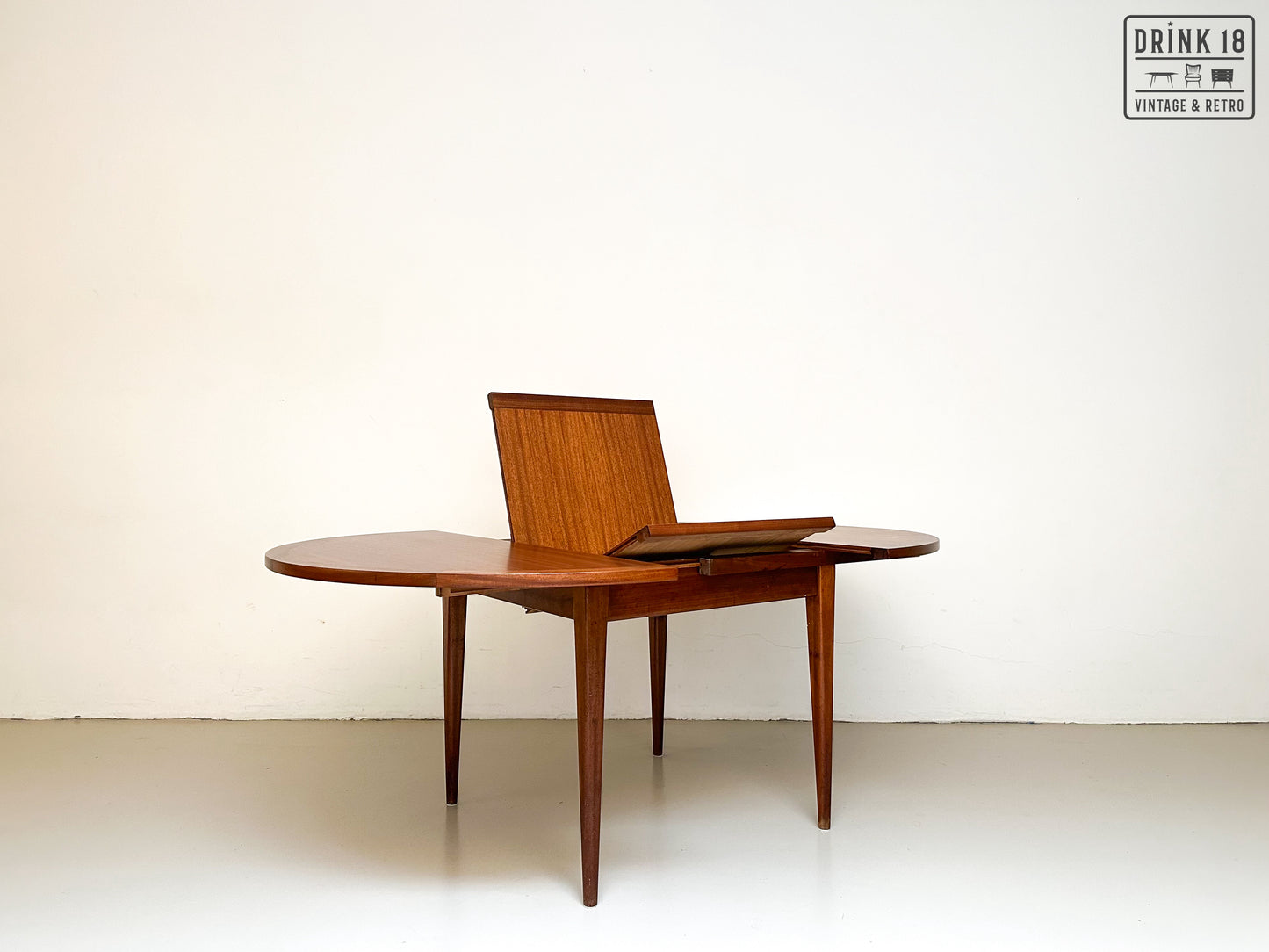Vintage - Verlengbare ronde eettafel XL #1