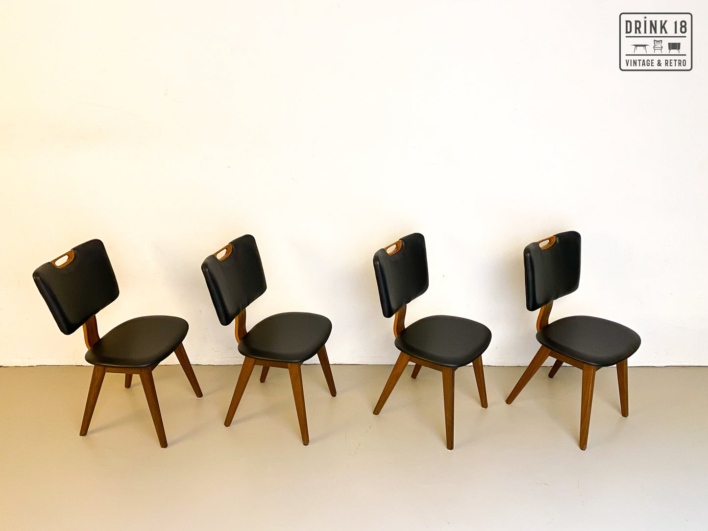 Vintage - Vier Eetkamerstoelen #6