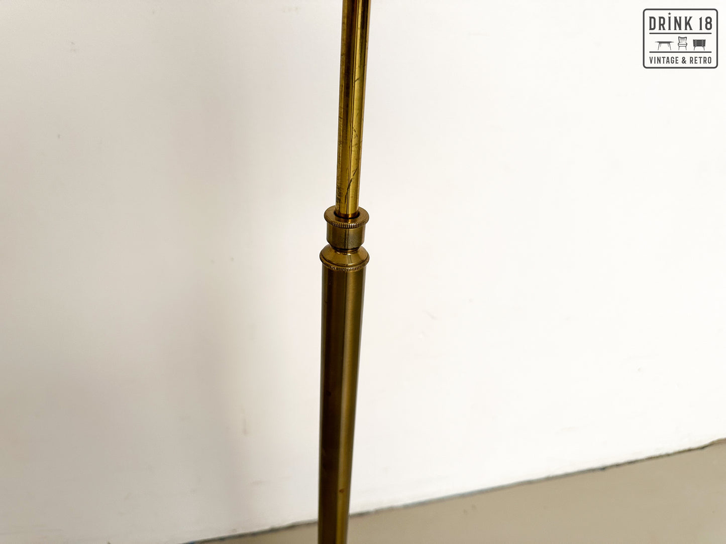 Vintage - Vergulde staanlamp
