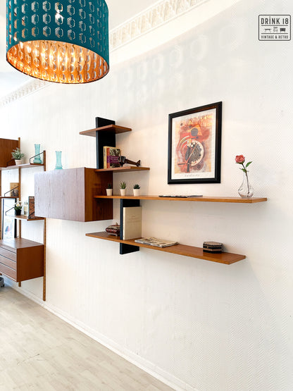 Vintage design - Wandsysteem met bureaublad