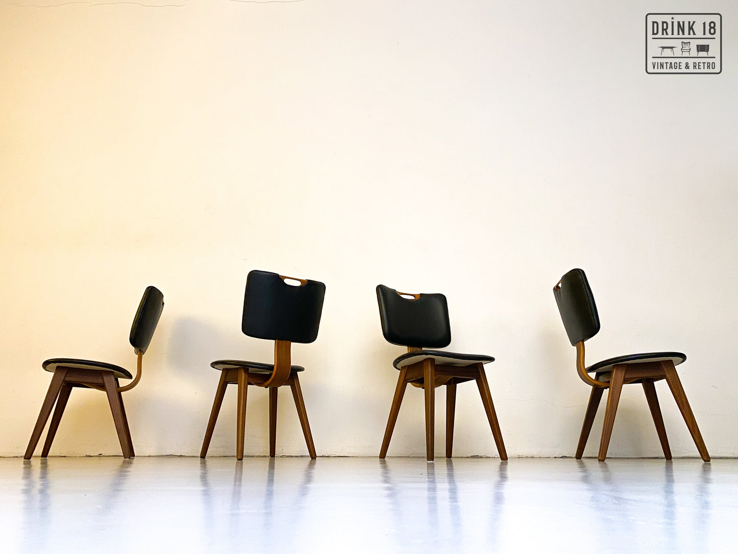Vintage - Vier Eetkamerstoelen #6