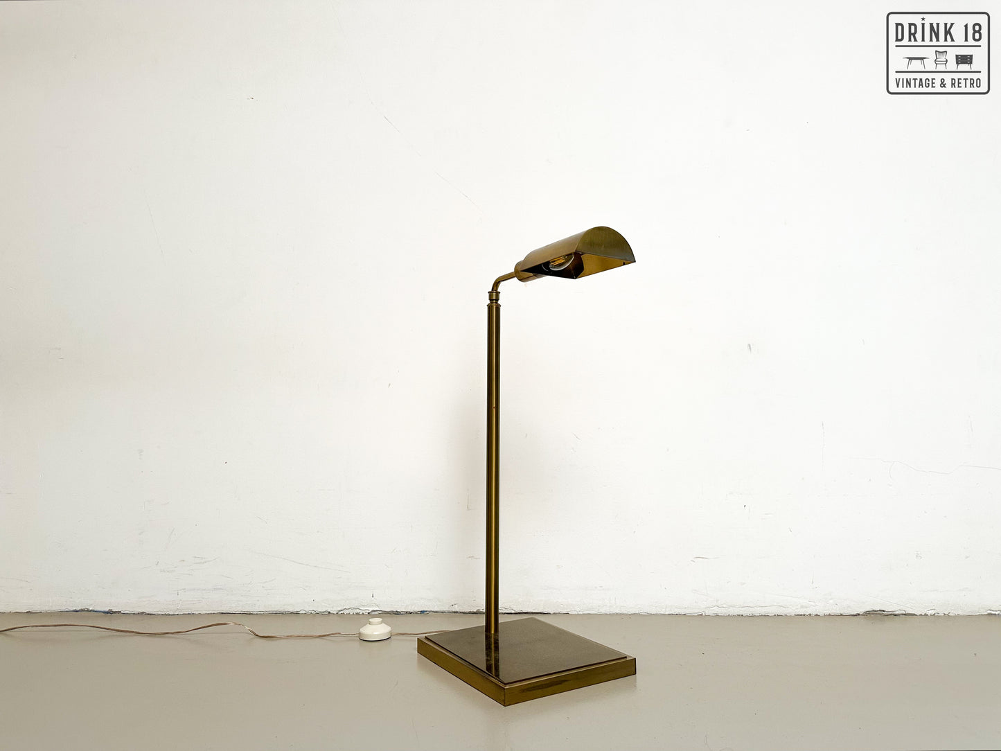 Vintage - Vergulde staanlamp