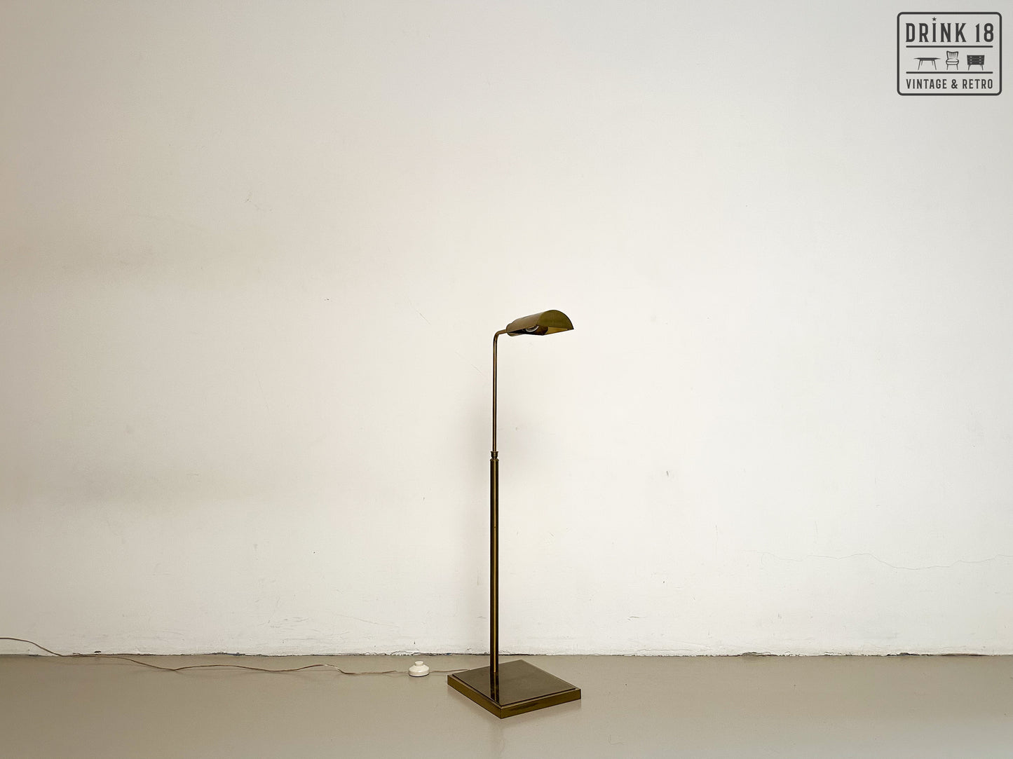Vintage - Vergulde staanlamp