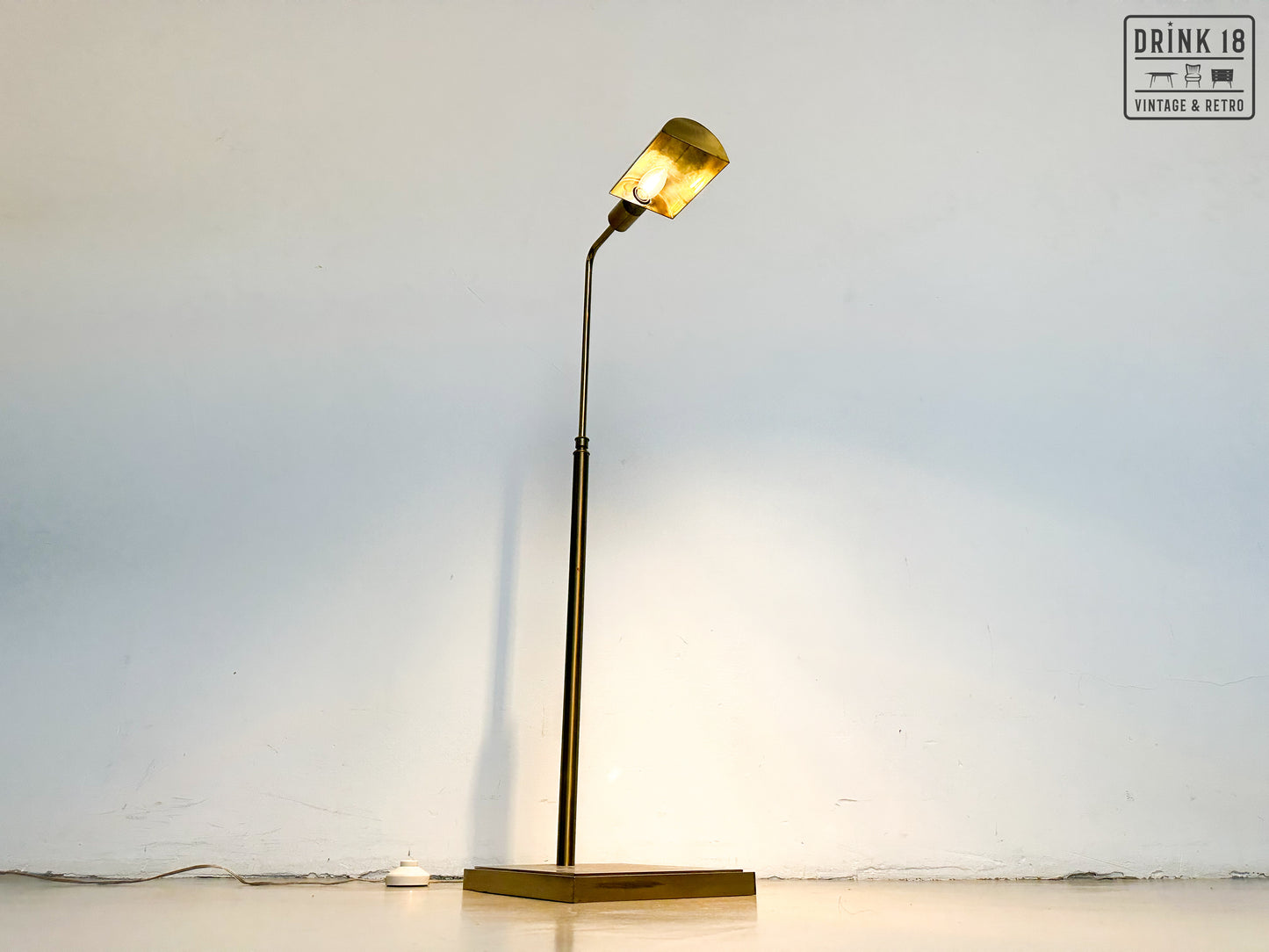 Vintage - Vergulde staanlamp