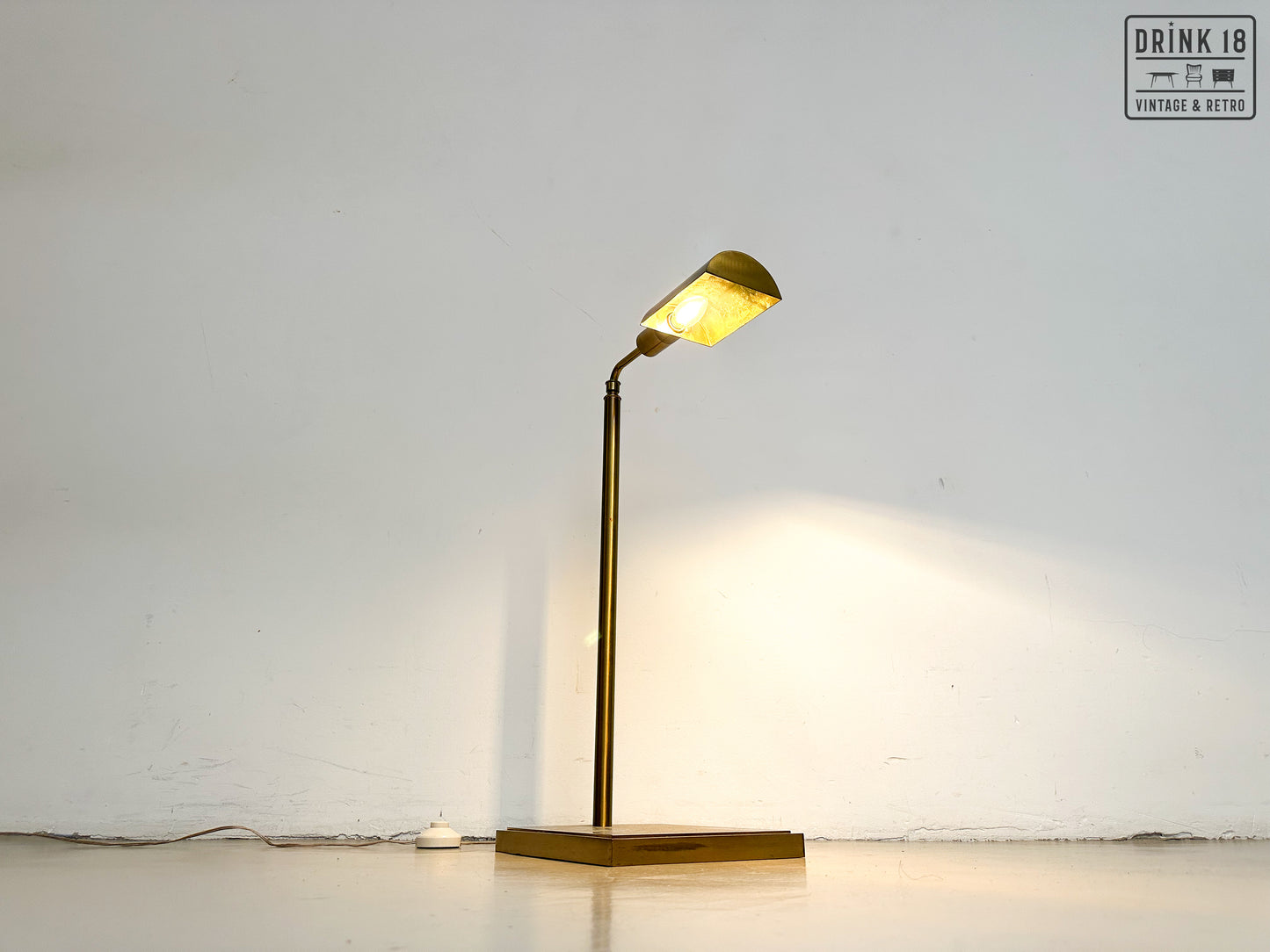 Vintage - Vergulde staanlamp