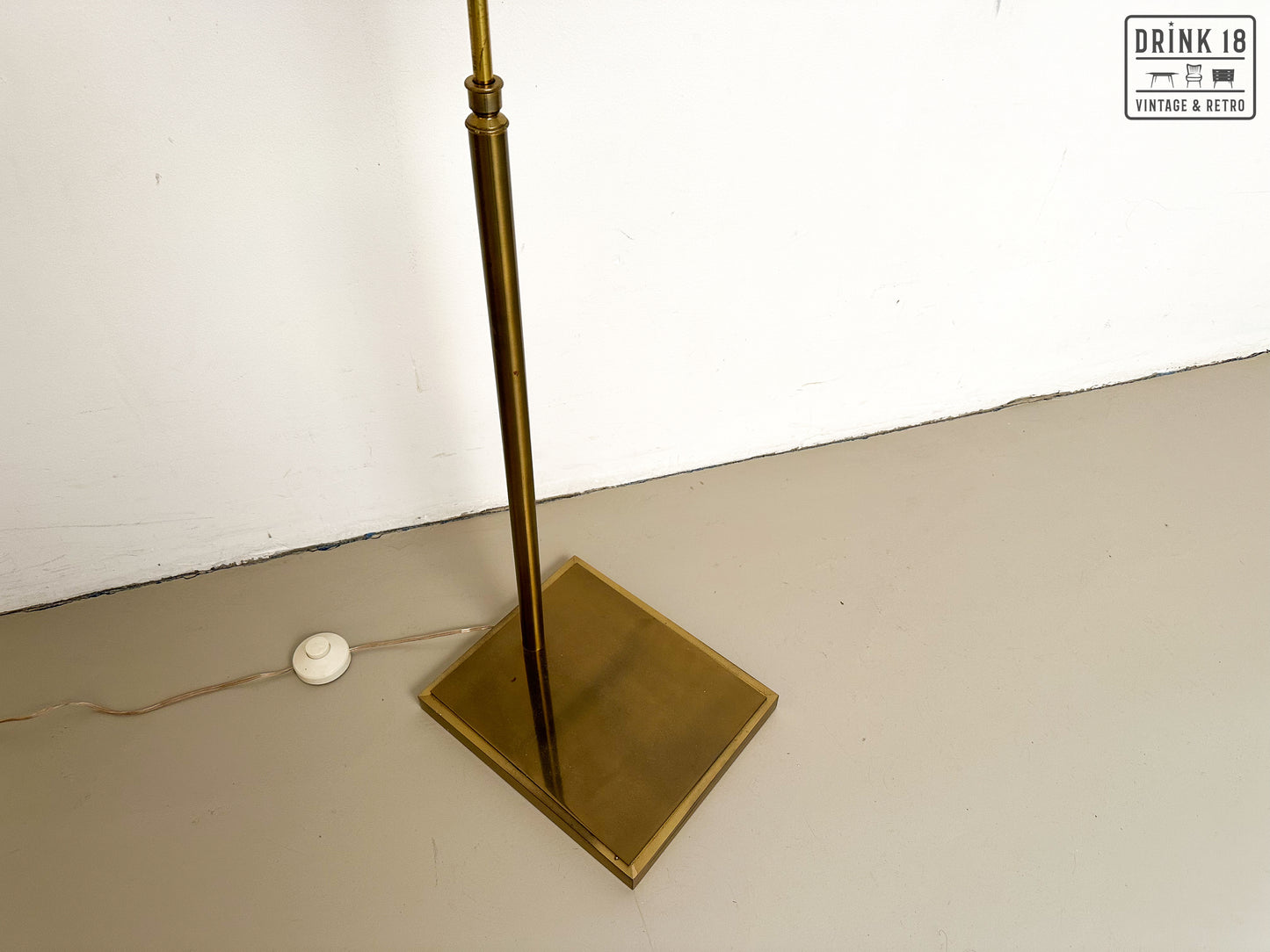 Vintage - Vergulde staanlamp