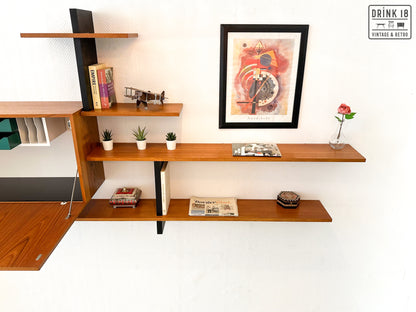 Vintage design - Wandsysteem met bureaublad