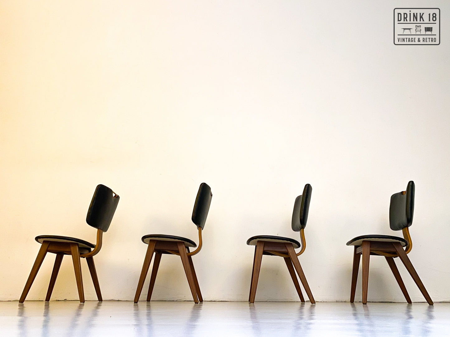 Vintage - Vier Eetkamerstoelen #6