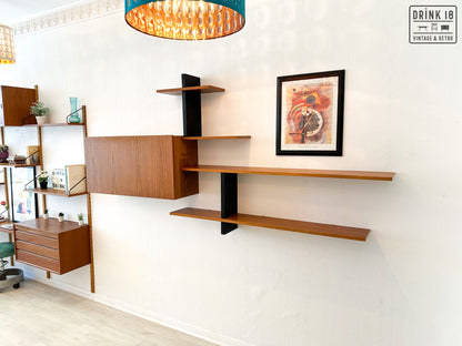 Vintage design - Wandsysteem met bureaublad