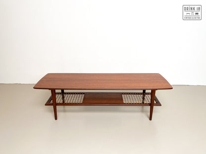 Vintage Rotan Salontafel - Louis van Teeffelen