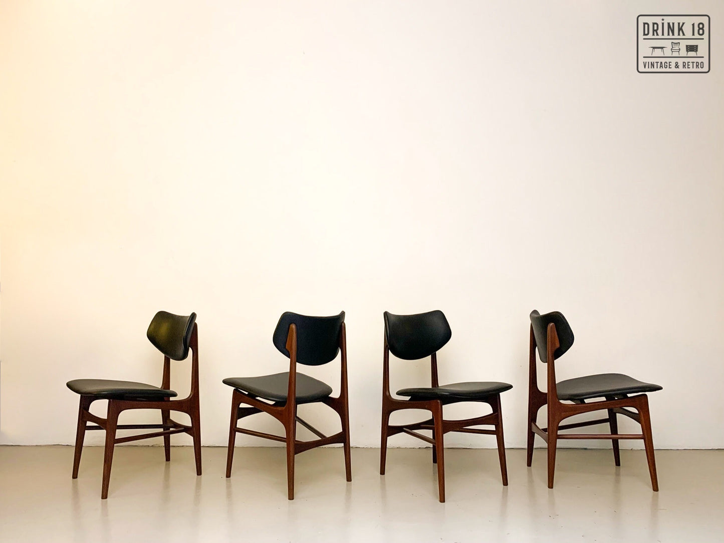 Zes vintage Hamar stoelen - Louis van Teeffelen