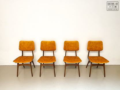 Vier vintage eetkamerstoelen (Sun) - Louis van Teeffelen