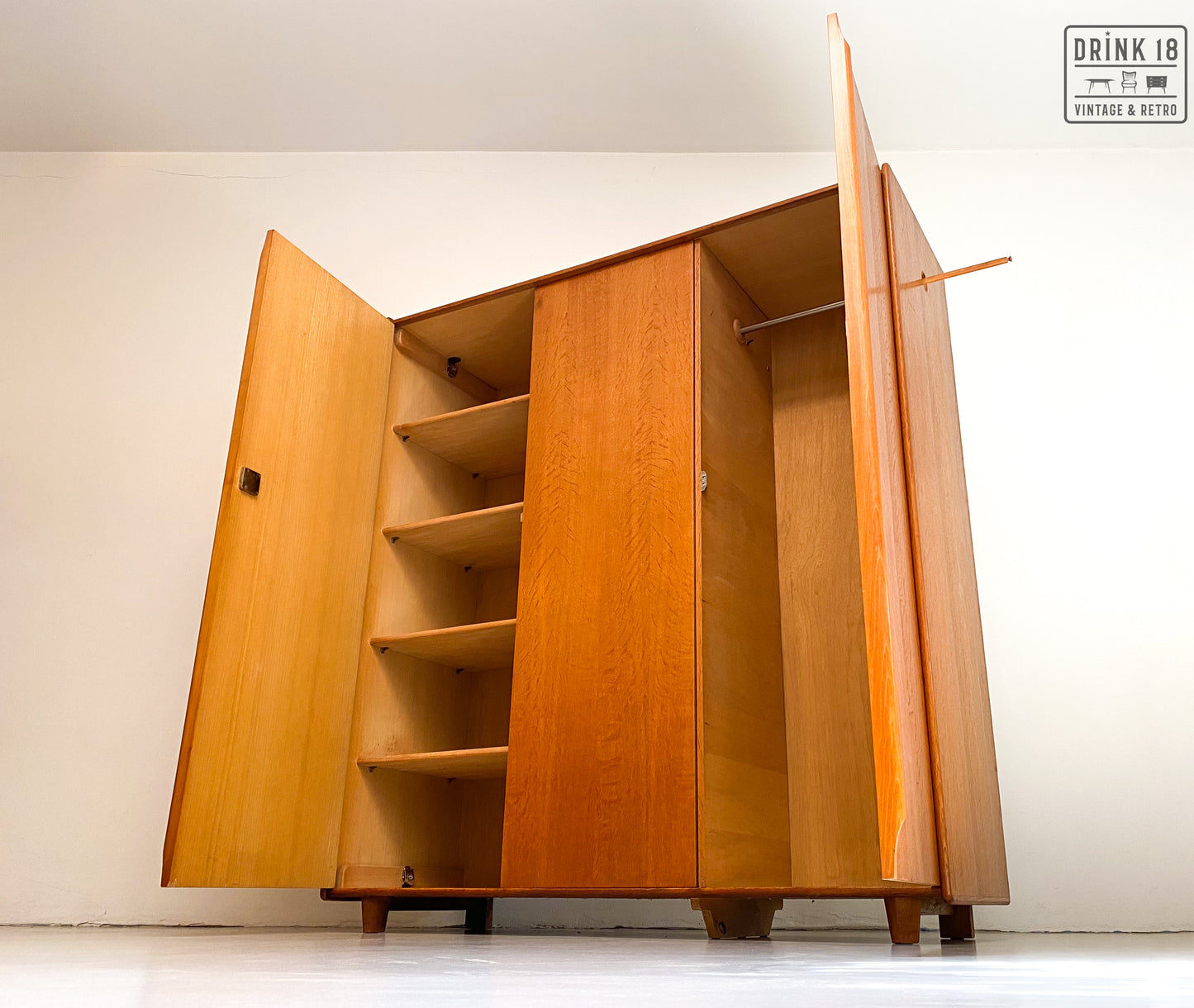 Vintage Kleerkast Eikenserie - Pastoe
