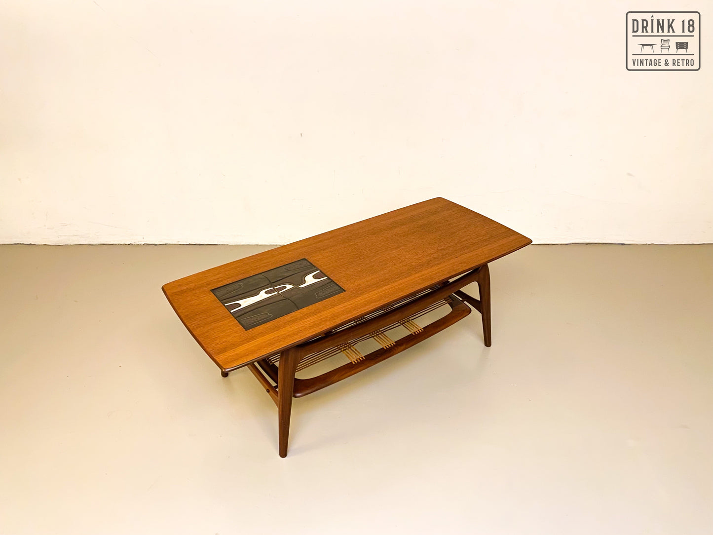 Vintage Rotan Salontafel - Louis van Teeffelen