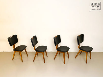 Vintage - Zes Eetkamerstoelen