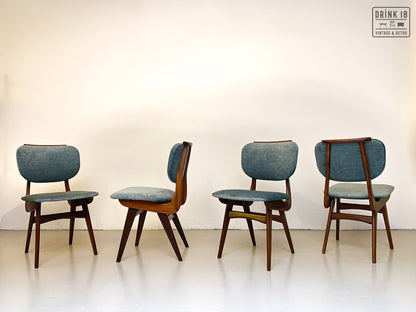 Vier vintage eetkamerstoelen - Louis van Teeffelen