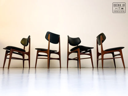 Zes vintage Hamar stoelen - Louis van Teeffelen