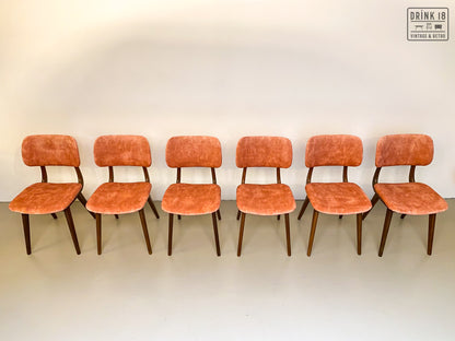 Zes vintage eetkamerstoelen - Louis van Teeffelen
