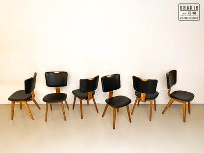 Vintage - Zes Eetkamerstoelen