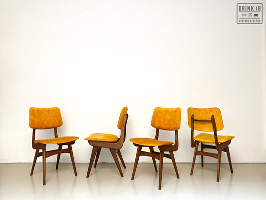 Vier vintage eetkamerstoelen (Sun) - Louis van Teeffelen