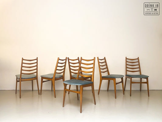 Vintage - Zes eetkamerstoelen