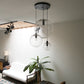 Retro- Set van drie bolvormige hanglampen