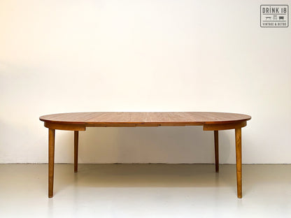 Vintage - Verlengbare ronde eettafel XXL
