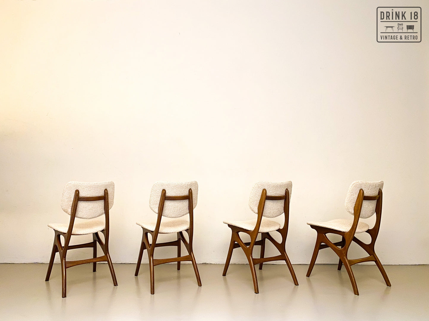 Set van Vier vintage eetkamerstoelen #1 - Pynock Wierden