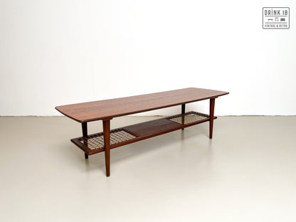 Vintage Rotan Salontafel - Louis van Teeffelen