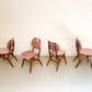 Set van Vier vintage eetkamerstoelen (oudroze) - Pynock Wierden