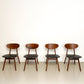 Vier vintage stoelen - Louis van Teeffelen