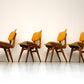 Vier vintage eetkamerstoelen (Sun) - Louis van Teeffelen