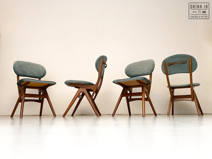 Vier vintage eetkamerstoelen (Eden) - Louis van Teeffelen