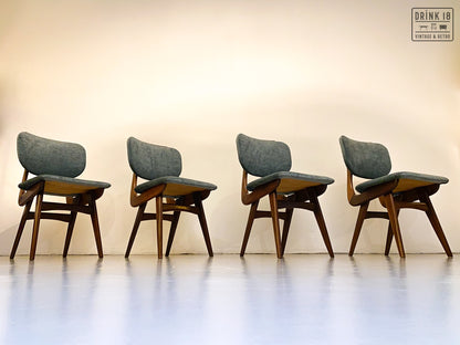 Vier vintage eetkamerstoelen - Louis van Teeffelen