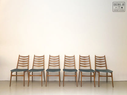 Vintage - Zes eetkamerstoelen