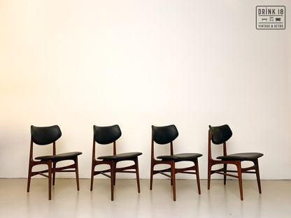 Zes vintage Hamar stoelen - Louis van Teeffelen