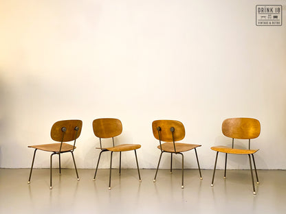 Set van vier Eetkamerstoelen - Gispen 116