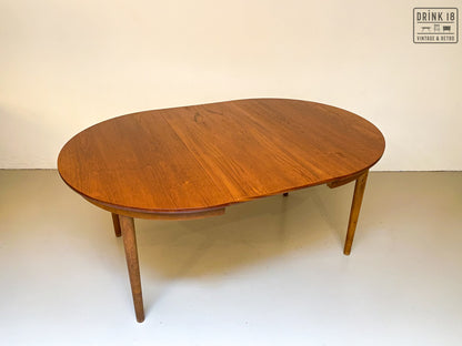 Vintage - Verlengbare ronde eettafel XXL